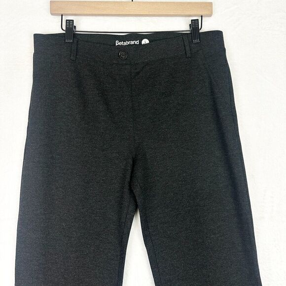Betabrand Classic Dress Pant Yoga Pant Straight Leg Size Large Petite Charcoal - Picture 4 of 7